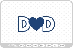 Dad Daddy Love Heart Father SVG PNG DXF Product Image 1