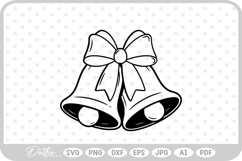 Bells Christmas Wedding Bell Sleigh SVG PNG DXF Product Image 1
