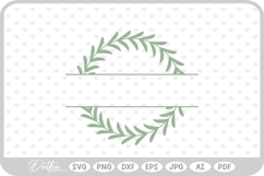 Botanical Wreath Frame Border SVG PNG DXF Product Image 1