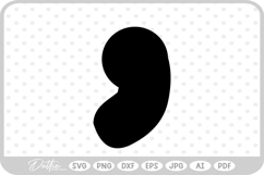 Comma Punctuation SVG PNG DXF Product Image 1
