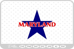 Maryland Star USA State America SVG PNG DXF Product Image 1