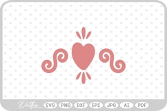Heart Swirl Shape Decorative SVG PNG DXF Product Image 1