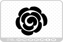 Rolled Paper Flower Template SVG PNG DXF Product Image 1