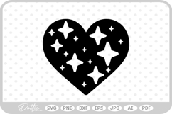 Sparkle Heart SVG PNG DXF Product Image 1