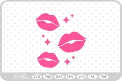 Lips Kiss Pout SVG PNG DXF Product Image 1
