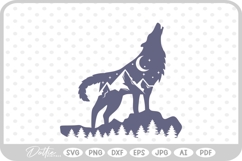 Wolf Landscape SVG PNG DXF Product Image 1