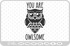 Owl Quote Bird SVG PNG DXF Product Image 1