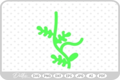 Stem With Leaves SVG PNG DXF Product Image 1