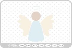 Angel Hand Drawn Christmas SVG PNG DXF Product Image 1