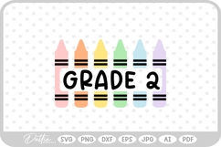Grade 2 Crayons SVG PNG DXF Product Image 1