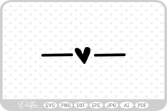 Heart Line SVG PNG DXF Product Image 1