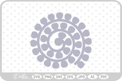 Rolled Paper Flower Template SVG PNG DXF Product Image 1