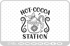 Hot Cocoa Christmas Festive Drink Winter SVG PNG DXF Product Image 1