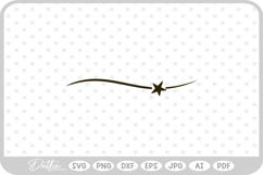 Swoosh Line Star SVG PNG DXF Product Image 1