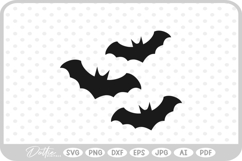 Flying Bats SVG PNG DXF Product Image 1