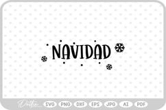 Feliz Navidad Snowflake Holidays Quote Text SVG PNG DXF Product Image 1