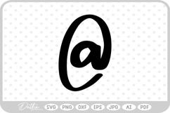 At Sign Punctuation SVG PNG DXF Product Image 1