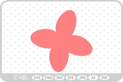Flower Floral Silhouette Shape Doodle SVG PNG DXF Product Image 1