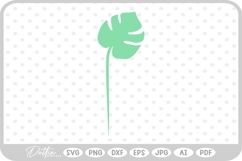 Tropical Plant Leaf Leaves Monstera SVG PNG DXF Product Image 1