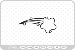 Star Shooting Shape Sky Night Space SVG PNG DXF Product Image 1
