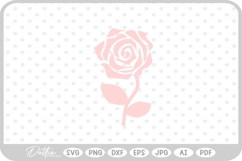 Rose Flower SVG PNG DXF Product Image 1