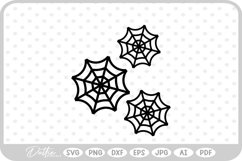 Spider Web Spooky Season Design Halloween SVG PNG DXF Product Image 1