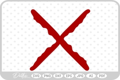 X Cross Shape Decorative SVG PNG DXF Product Image 1
