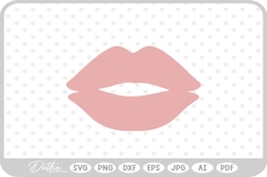 Lips Lipstick Stain Kiss Valentine&#039;s Day SVG PNG DXF Product Image 1