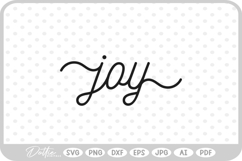 Joy Script Text Words Christmas SVG PNG DXF Product Image 1
