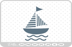 Sailing Boat SVG PNG DXF Product Image 1