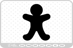 Gingerbread Christmas Man Woman Cookie SVG PNG DXF Product Image 1
