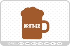 Brother Beer Glass SVG PNG DXF Product Image 1