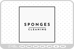Sponges Minimal Cleaning Label SVG PNG DXF Product Image 1