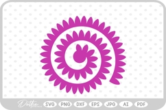 Rolled Flower Paper Craft SVG PNG DXF Product Image 1