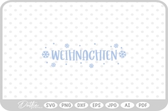 Frohe Weihnachten Christmas Script Snowflakes SVG PNG DXF Product Image 1