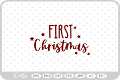 Baby First Christmas Milestone Baby SVG PNG DXF Product Image 1
