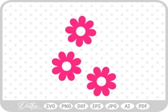 Simple Cute Flowers SVG PNG DXF Product Image 1