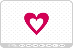 Heart Shape Border Silhouette Hand Drawn SVG PNG DXF Product Image 1