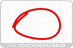 Circle Doodle Shape Hand Drawn Sticker Sketch SVG PNG DXF Product Image 1