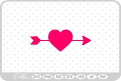 Heart with Arrow SVG PNG DXF Product Image 1