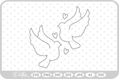 Dove Shape Silhouette Peace Love Religion Symbol SVG PNG DXF Product Image 1