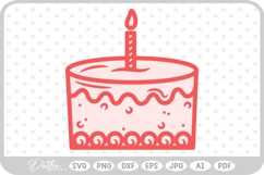 Birthday Cake SVG PNG DXF Product Image 1