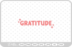Gratitude Word SVG PNG DXF Product Image 1