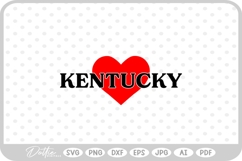 Kentucky Heart USA State America SVG PNG DXF Product Image 1