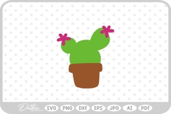 Cactus Tree Flower Spikes Desert Nature Plant SVG PNG DXF Product Image 1