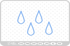 Rain Drop SVG PNG DXF Product Image 1
