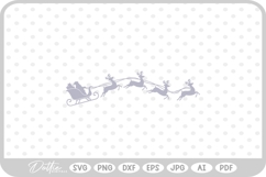 Christmas Santa Sleigh Reindeer Gifts Eve Winter SVG PNG DXF Product Image 1