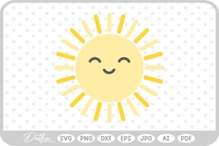 Sunshine Cute Summer Sun Yellow Nature Shine SVG PNG DXF Product Image 1