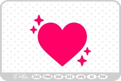 Sparkle Heart SVG PNG DXF Product Image 1