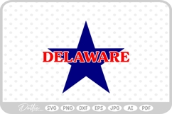 Delaware Star USA State America SVG PNG DXF Product Image 1